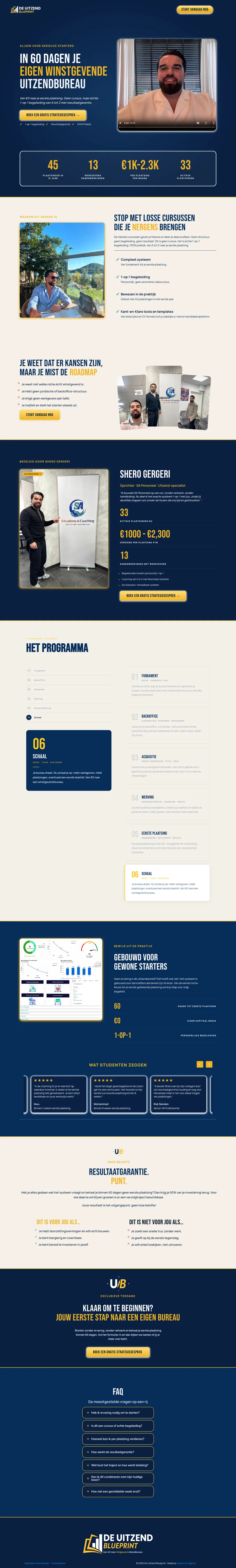 De website van De Uitzend Blueprint